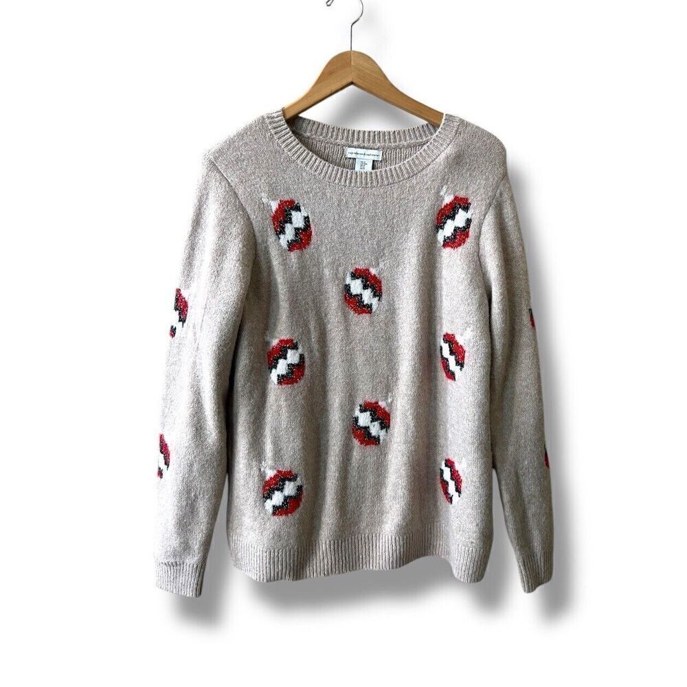 NWT‎ Cupcake and Cashmere Candy Canes Super Soft  Christmas Sweater Plus size 2X
